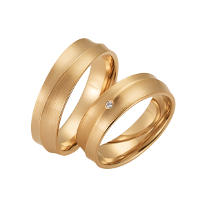 Gerstner Trauringe Rotgold 4/28215/6 + 28215/6 bei Juwelier Spinner
