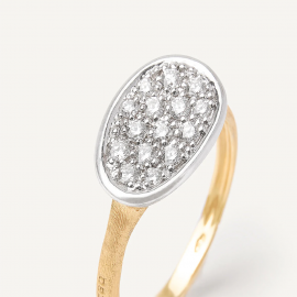 Lunaria Ring in Gold mit Diamanten, mini