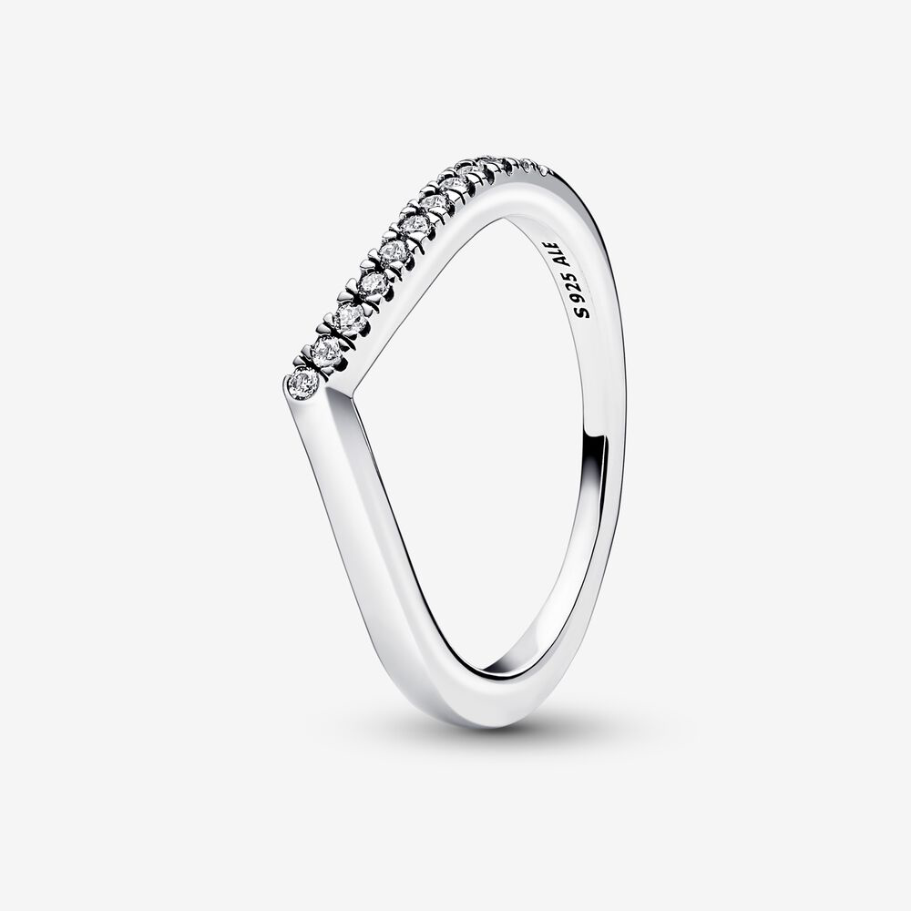 Pandora Timeless Wishbone Halb Funkelnder Ring