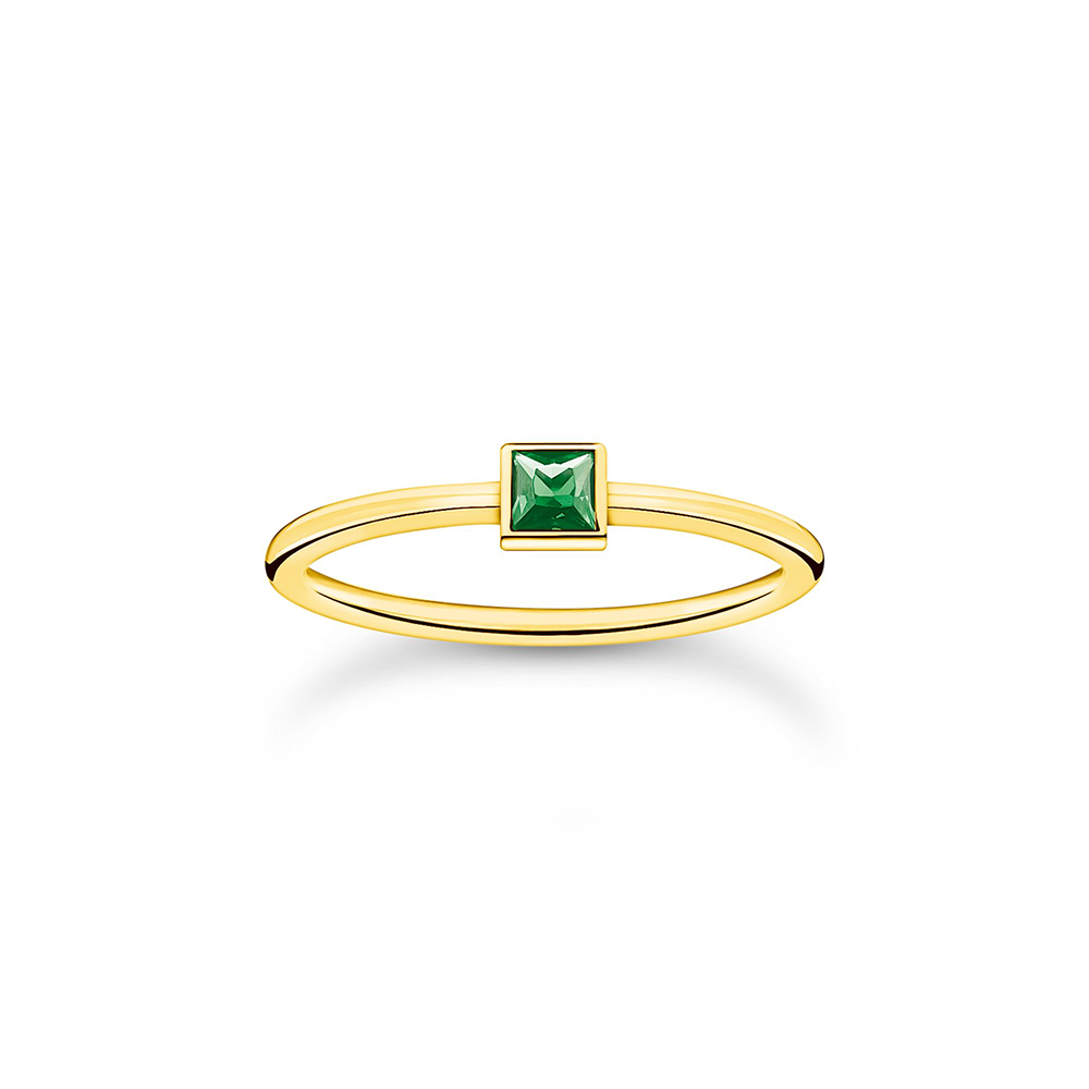 Ring mit grünem Stein gold