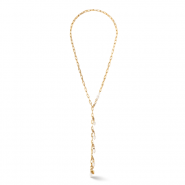 Halskette Modern Chain & Süßwasserperlen Charms gold