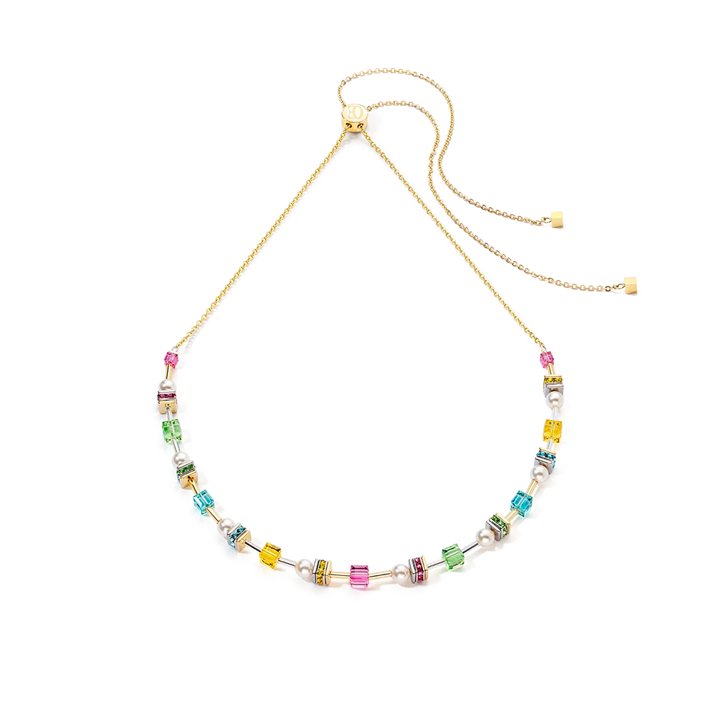 Halskette Joyful Cubes & Pearls multicolor