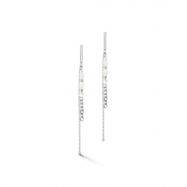 Brilliant Square Layer Ohrringe silber