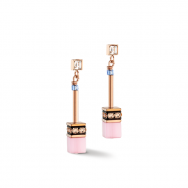 GeoCUBE® Iconic Chain Ohrringe hellblau-rosa