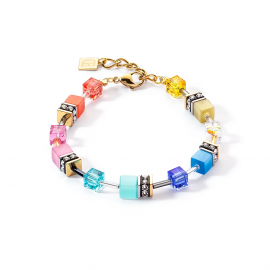 GeoCUBE® Iconic Classic Multicolor Gold Armband