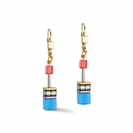 GeoCUBE® Iconic Classic Multicolor Gold Ohrringe