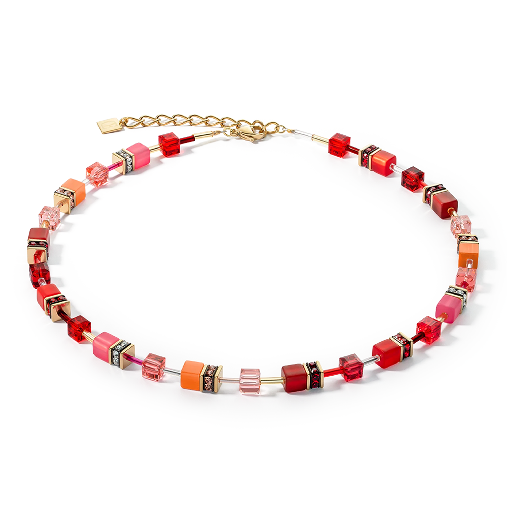 GeoCUBE® Iconic Halskette gold-rot