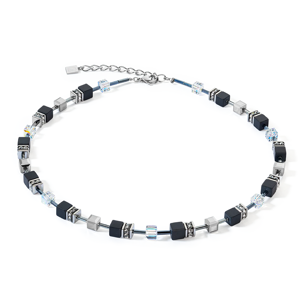 GeoCUBE® Iconic Precious Onyx Halskette kristall-schwarz