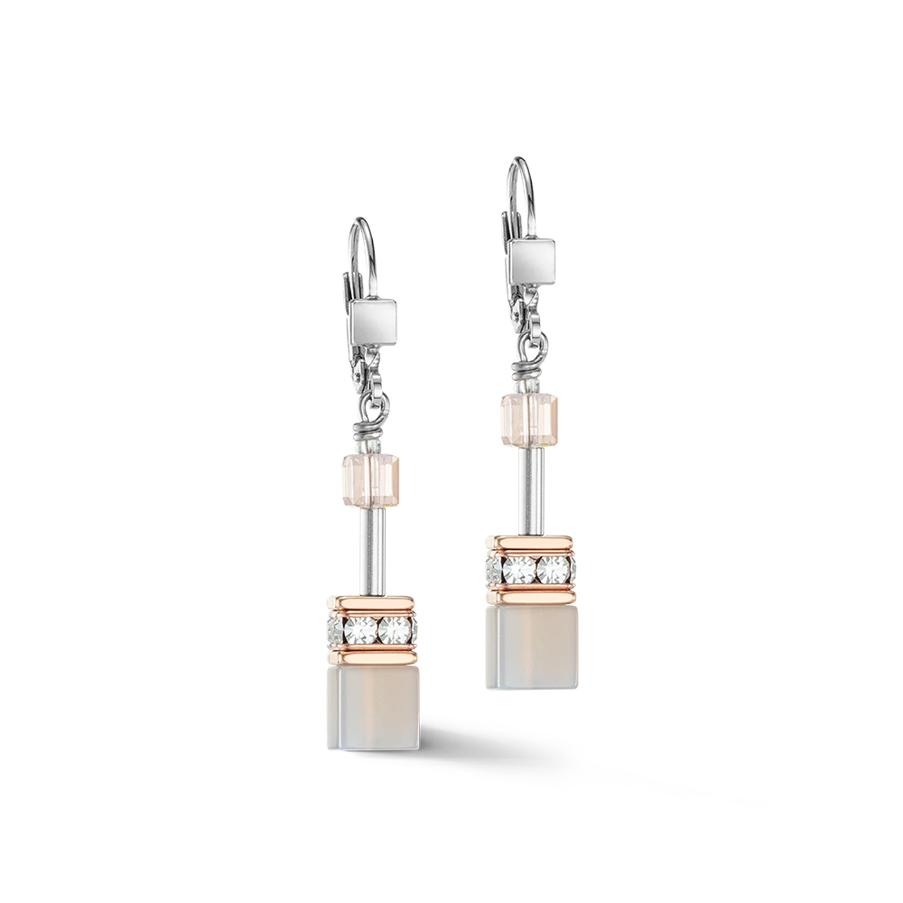 GeoCUBE® Iconic Precious Ohrringe rosègold-peach