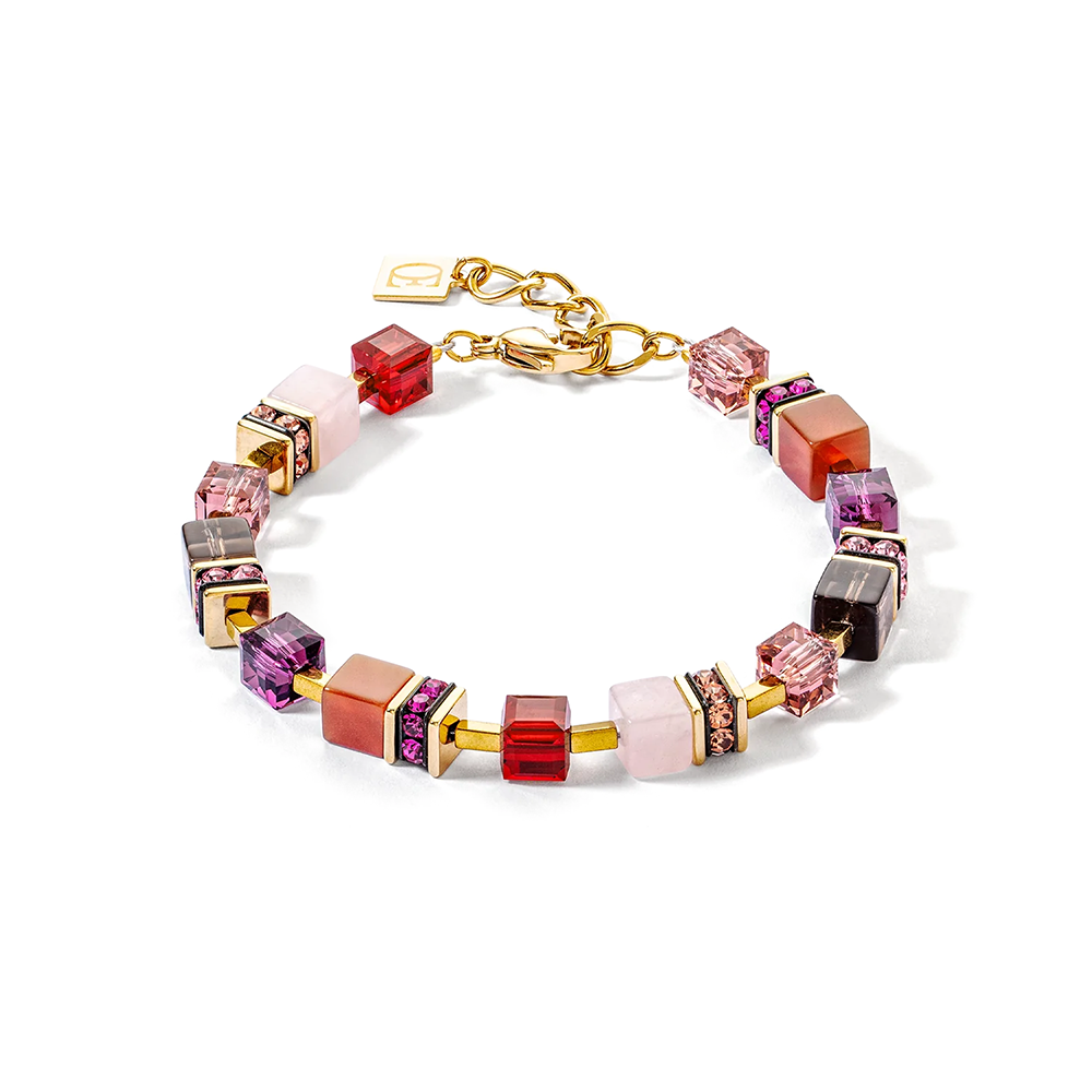 GeoCUBE® Precious Statement Armband gold-rot