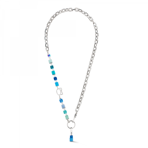 Coeur de Lion Halskette Cube Fusion Charm Silber-Ocean 4712100706 bei Juwelier Spinner