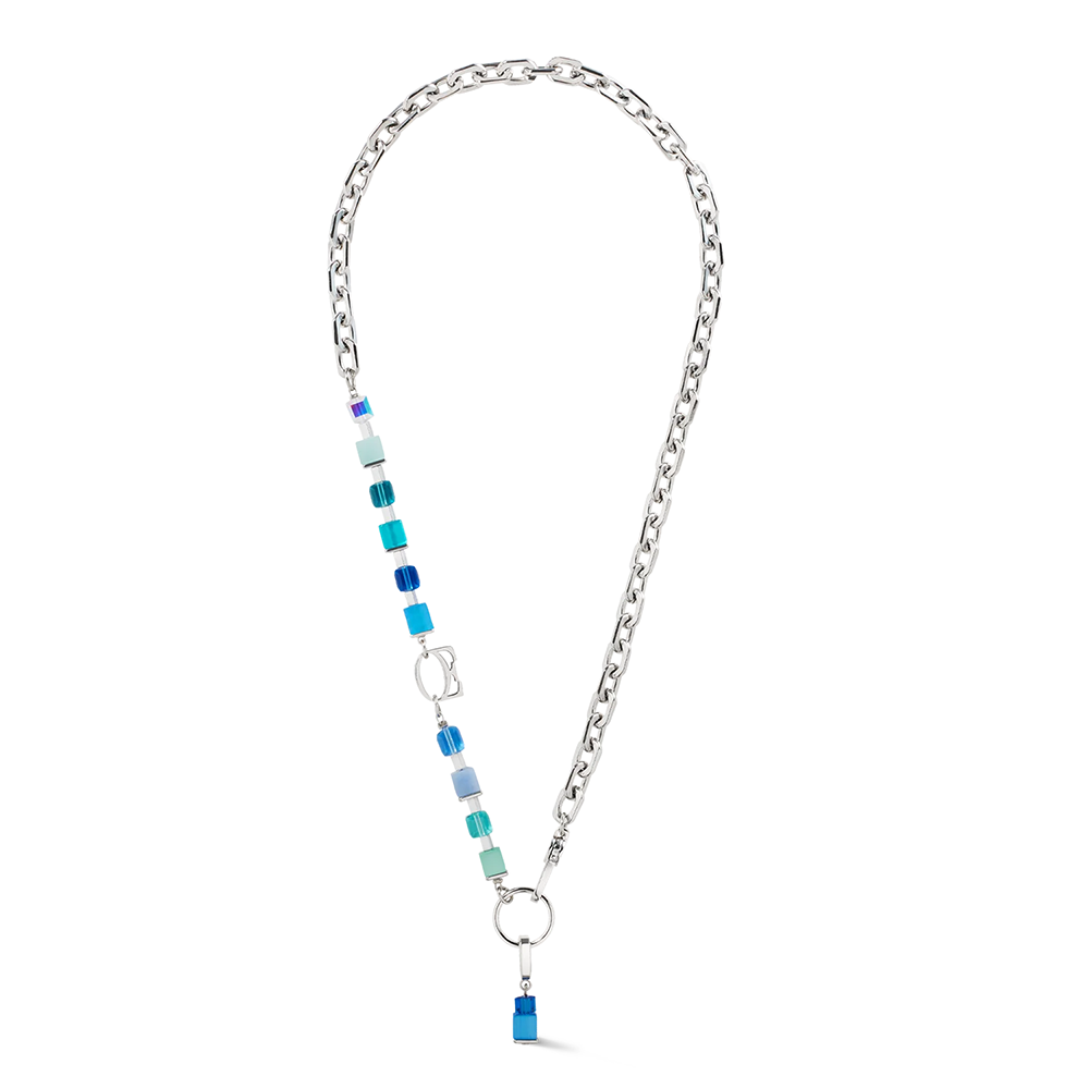 Halskette Cube Fusion Charm Silber-Ocean