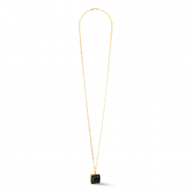 Halskette OE Amulett Square Onyx gold-schwarz