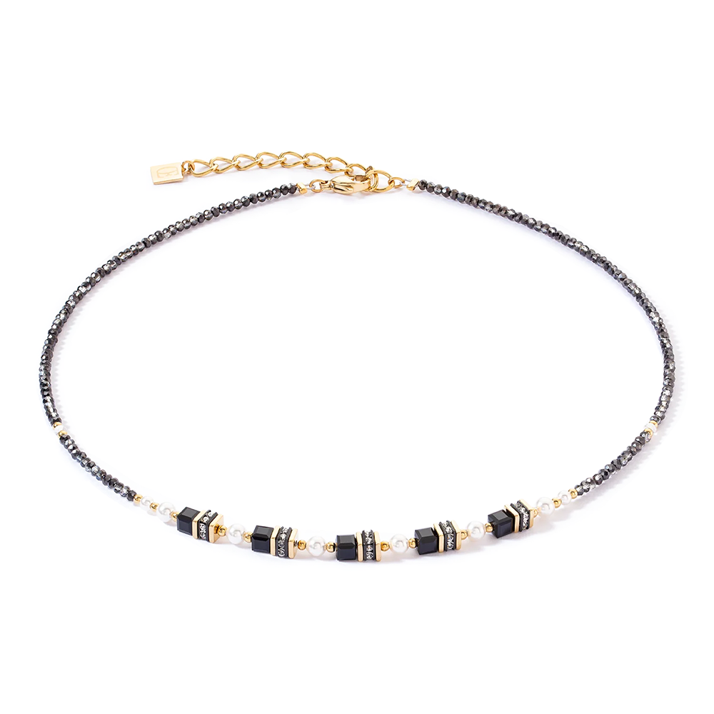 Halskette Sparkling Princess gold-schwarz