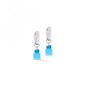 Coeur de Lion Ohrringe Creole Cube Fusion Charm Silber-Ocean 4712210706 bei Juwelier Spinner