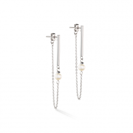 Ohrringe Solitaire Süßwasserperle silber