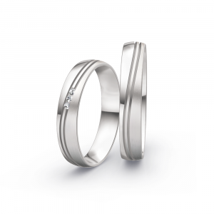 Collection Ruesch Trauringe Honeymoon Pure IV 66/41030-040+66/41040-040 bei Juwelier Spinner