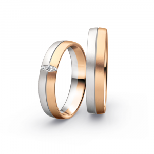 Collection Ruesch Trauringe Honeymoon Solid VI 66/46090-045+66/43100-045 bei Juwelier Spinner