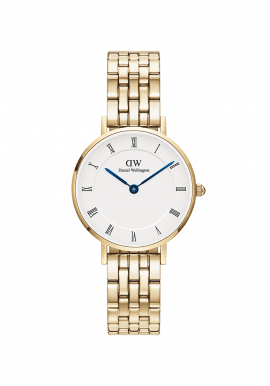 Petite Roman Numerals 5-Link Gold