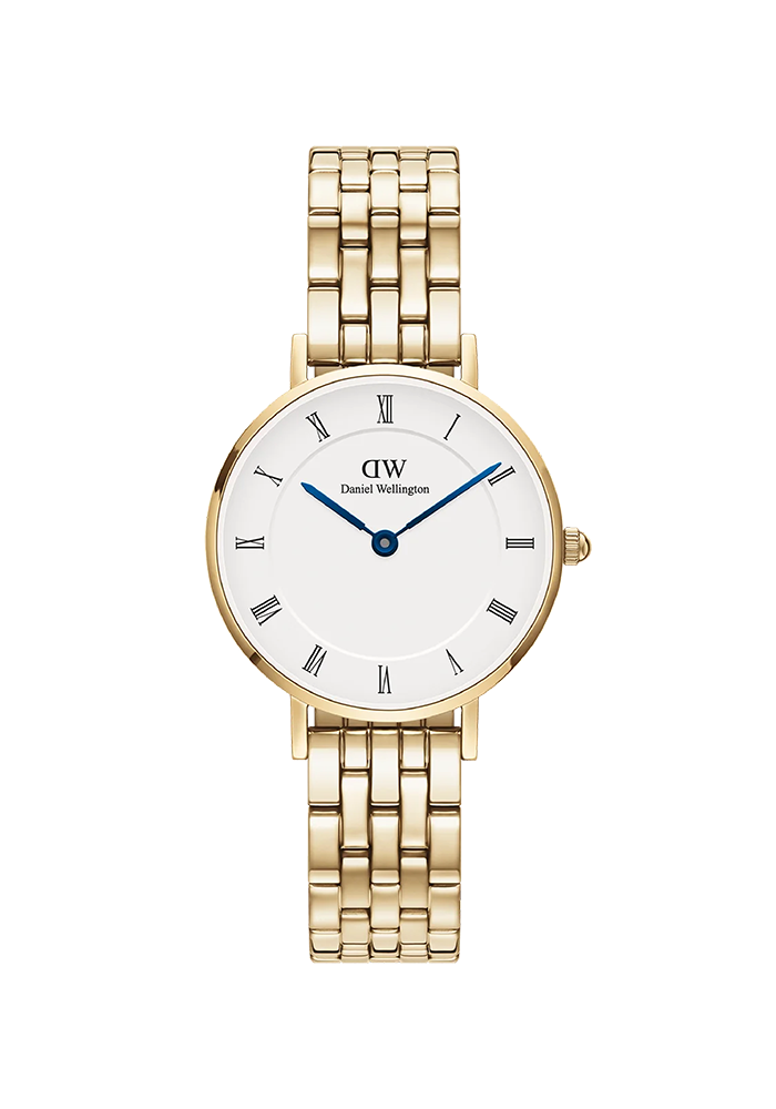 Petite Roman Numerals 5-Link Gold