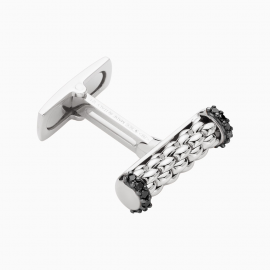 Goldene Manschettenknöpfe mit schwarzen Diamanten