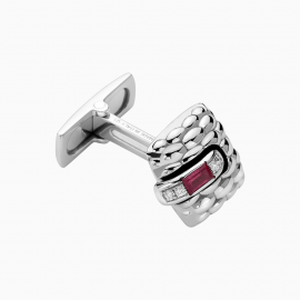 Goldene Manschettenknöpfe mit Rubin