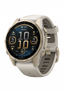 fēnix® 8 – 43 mm AMOLED Nebelgrau/Softgold