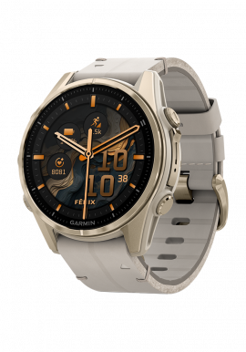 fēnix® 8 – 43 mm AMOLED Nebelgrau/Softgold