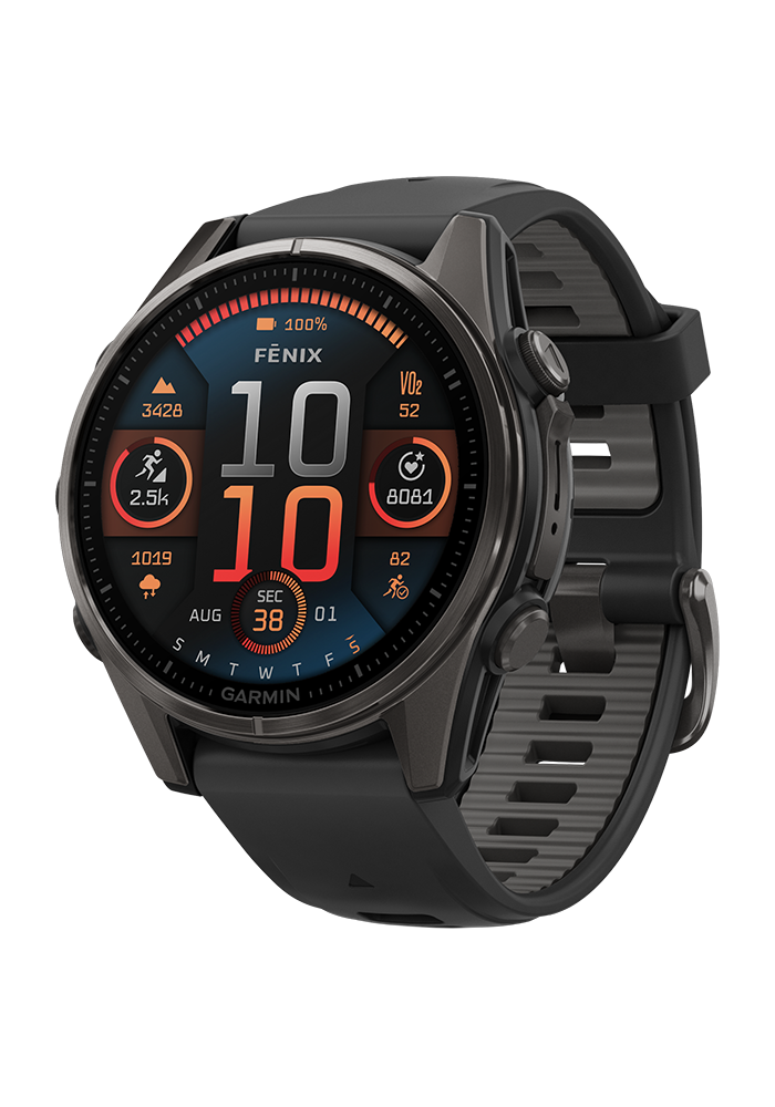 fēnix® 8 – 43 mm AMOLED Schwarz/Titan