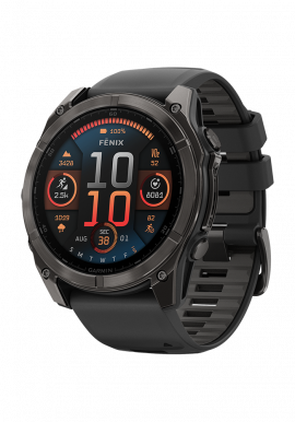 fēnix® 8 – 51 mm AMOLED Schwarz/Carbongrau