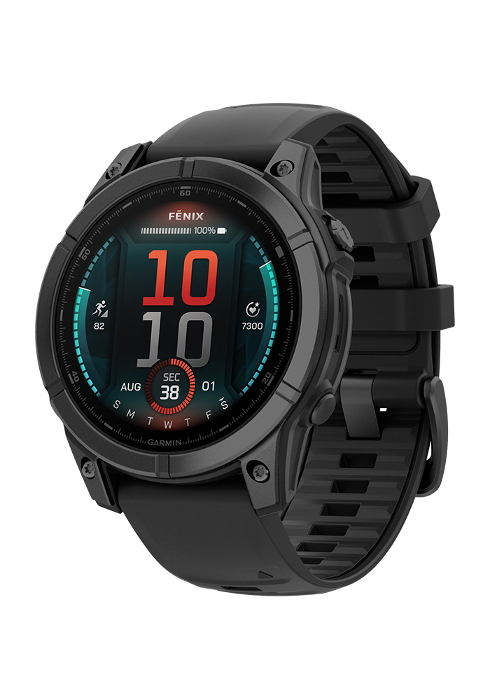 fēnix® E – 47 mm AMOLED Schwarz/Schiefergrau