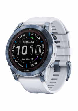 fēnix® 7 Sapphire Solar Edition blau/steinweiss