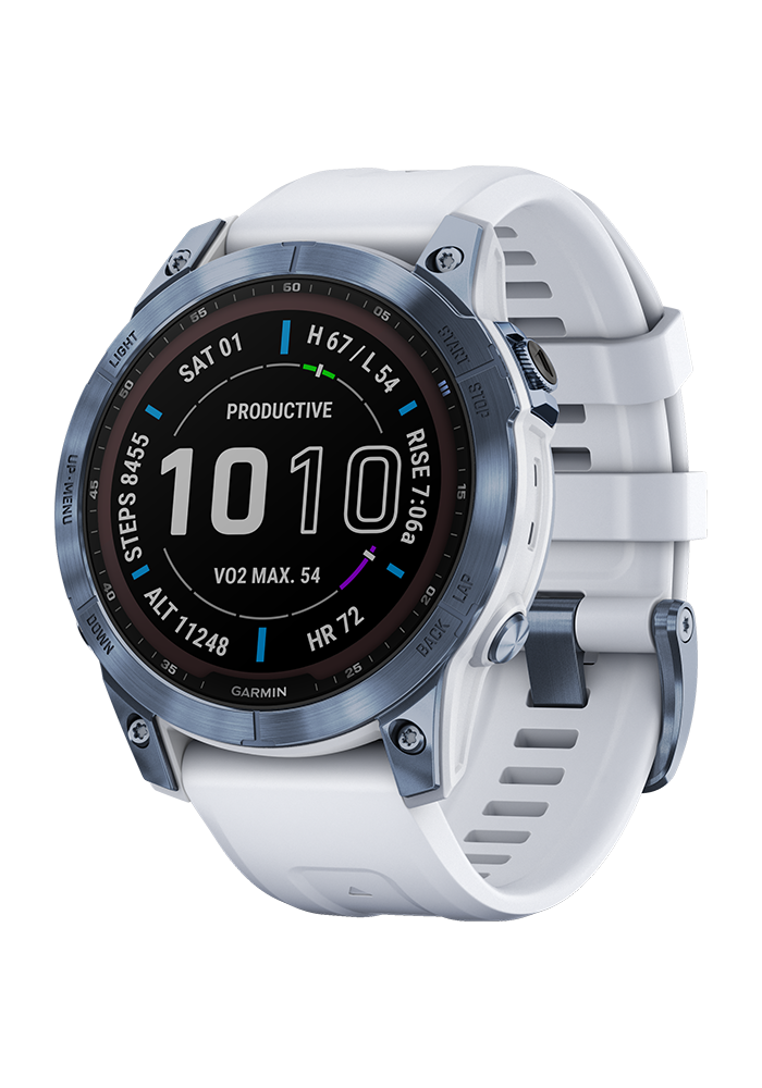 fēnix® 7 Sapphire Solar Edition blau/steinweiss