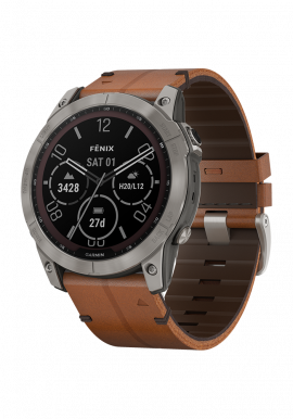 fēnix® 7X Sapphire Solar Edition titanium/braun