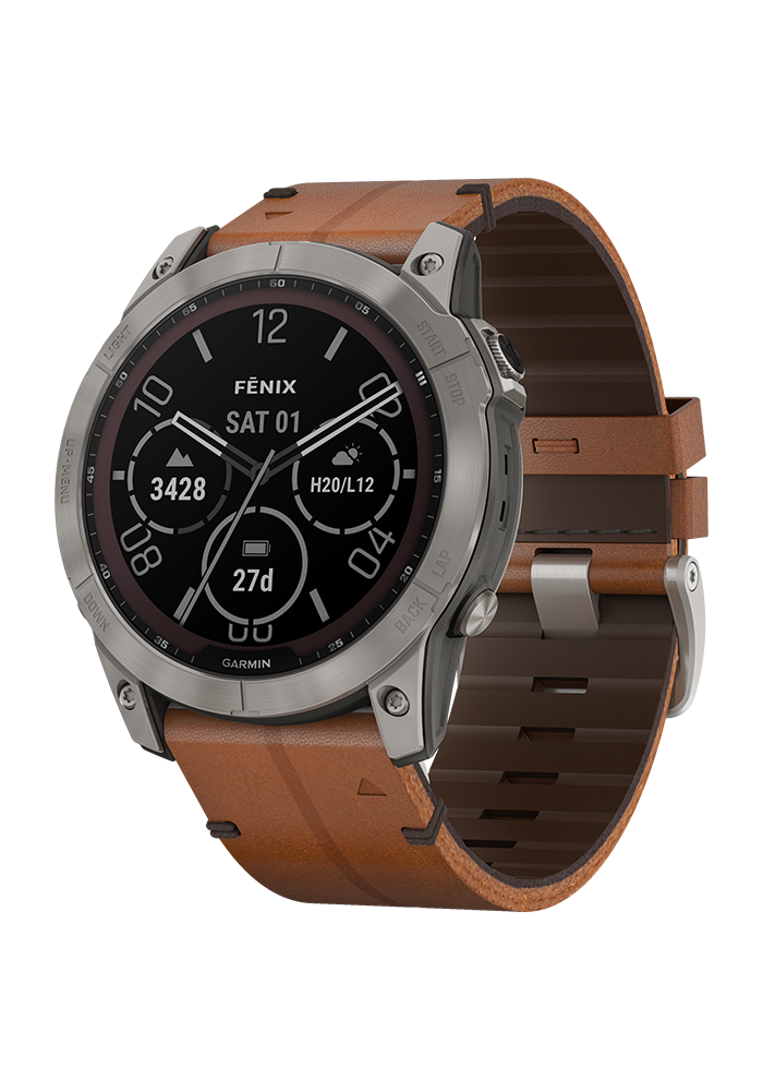 fēnix® 7X Sapphire Solar Edition titanium/braun