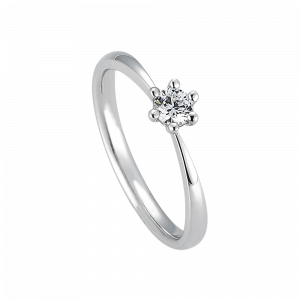 Gerstner Verlobungsring Solitair Weißgold bei Juwelier Spinner