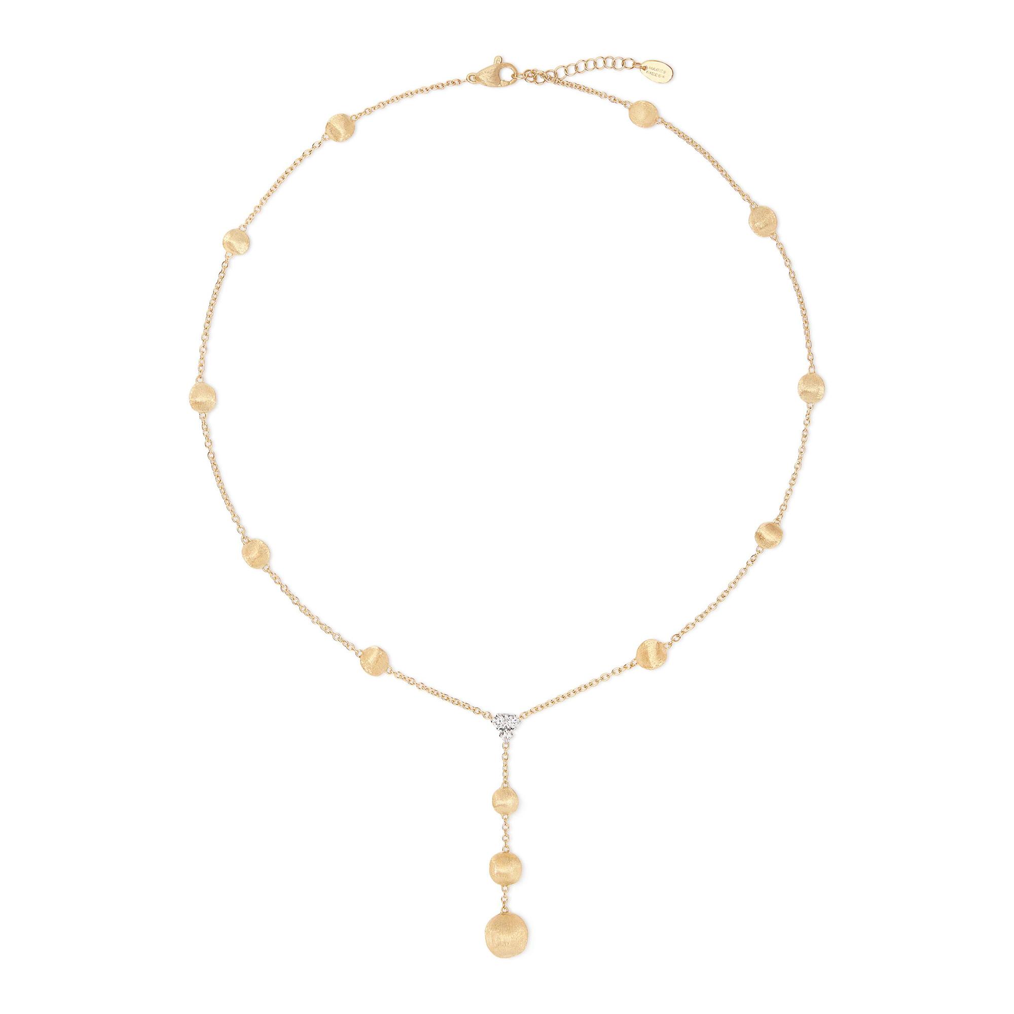 Africa Y-Kette aus Gelbgold mit Diamanten