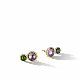 Jaipur Color Ohrring mit Amethyst und grünem Turmalin