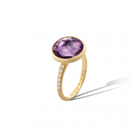 Jaipur Color Ring aus Gold mit Amethyst und Diamanten