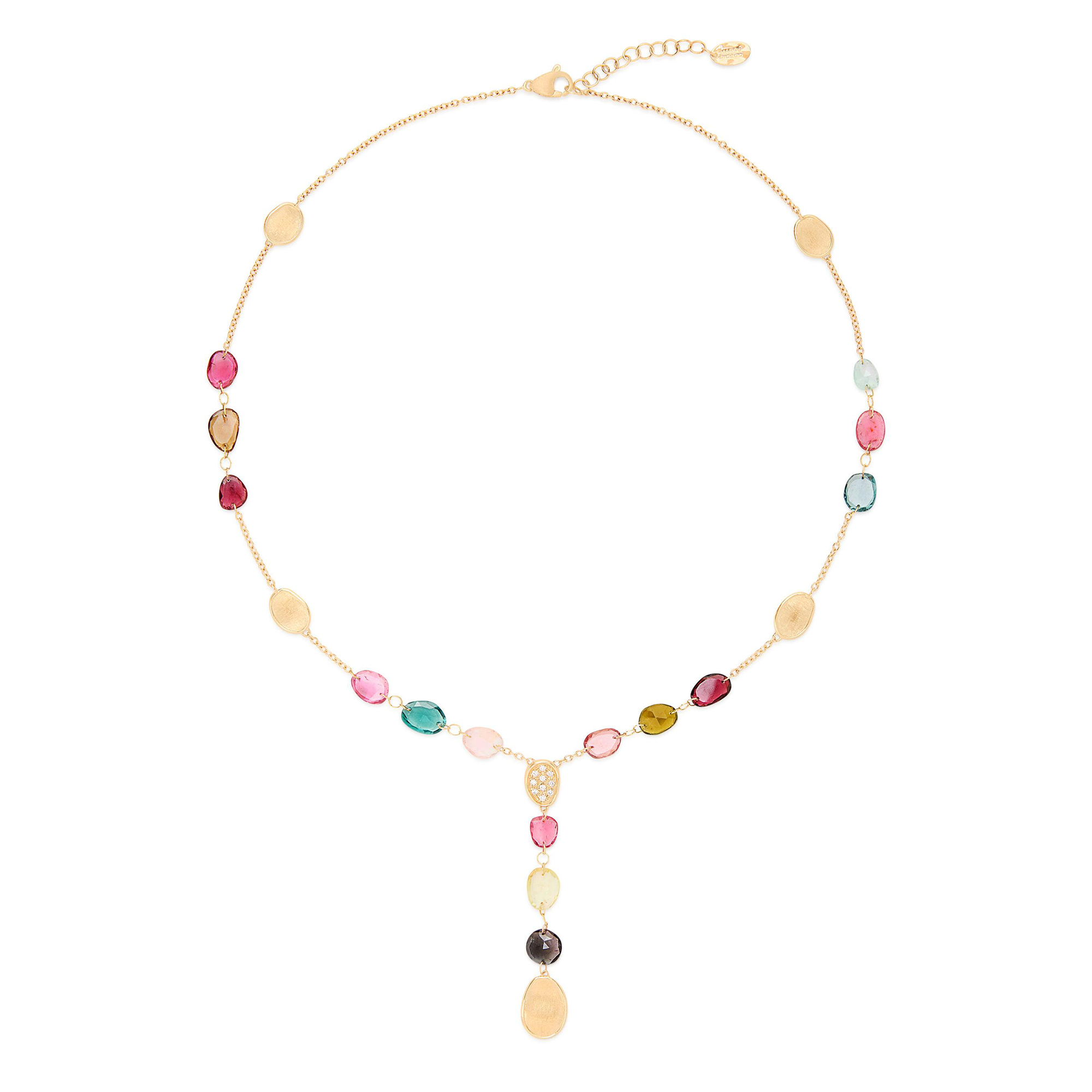 Lunaria Color 18K Gelbgold Lariat Turmalin Halskette