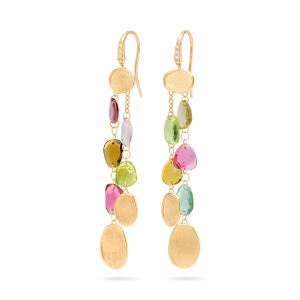 Marco Bicego Lunaria Color 18K Gelbgold mehrreihige Turmalin Ohrringe mit Diamanten OB1901-AB_TM01_Y_02 bei Juwelier Spinner