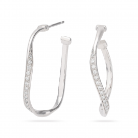 Marrakech Hoop-Ohrringe aus Weißgold mit Diamanten