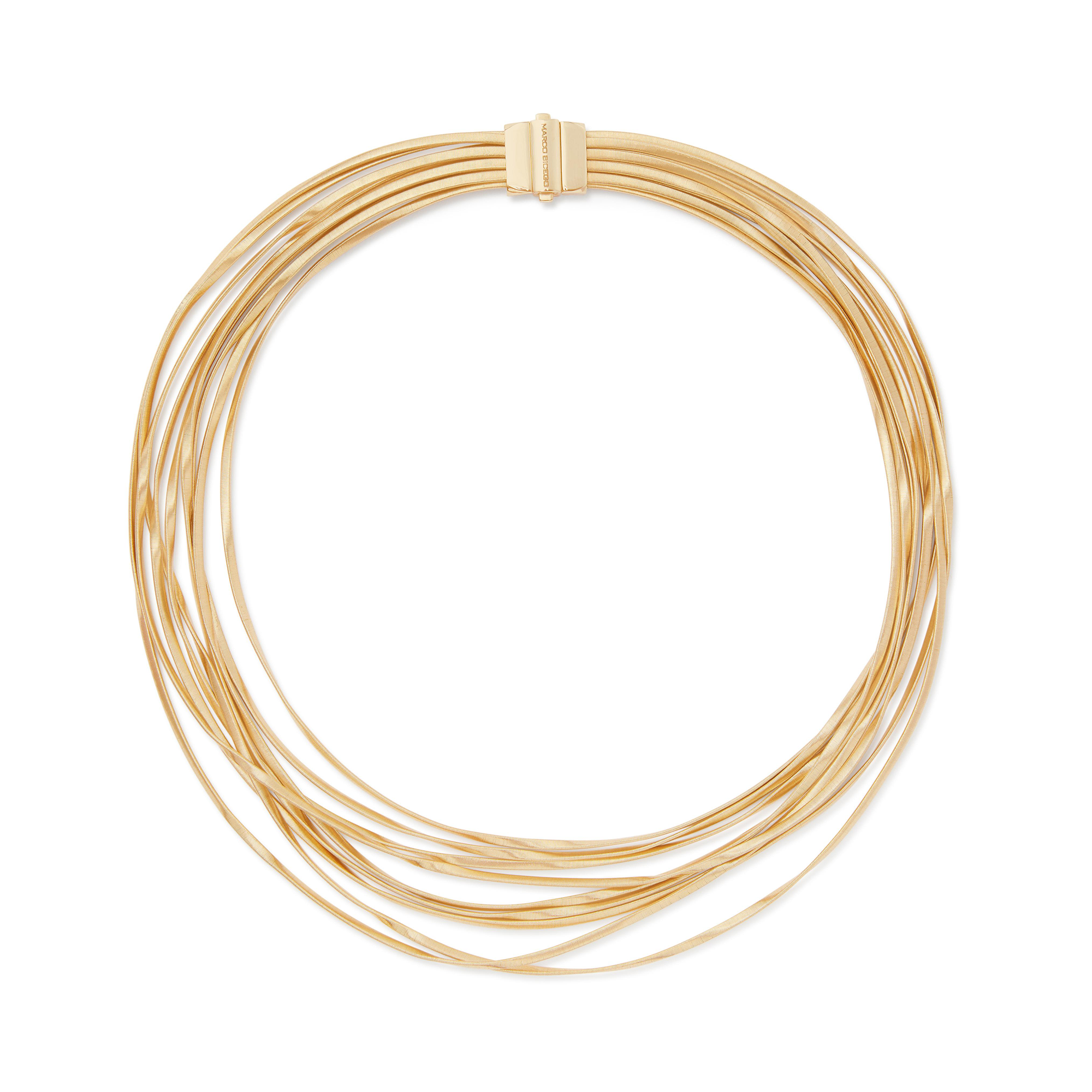 Marrakech Neunreihiges Halsband aus Gelbgold mit 18 Karat