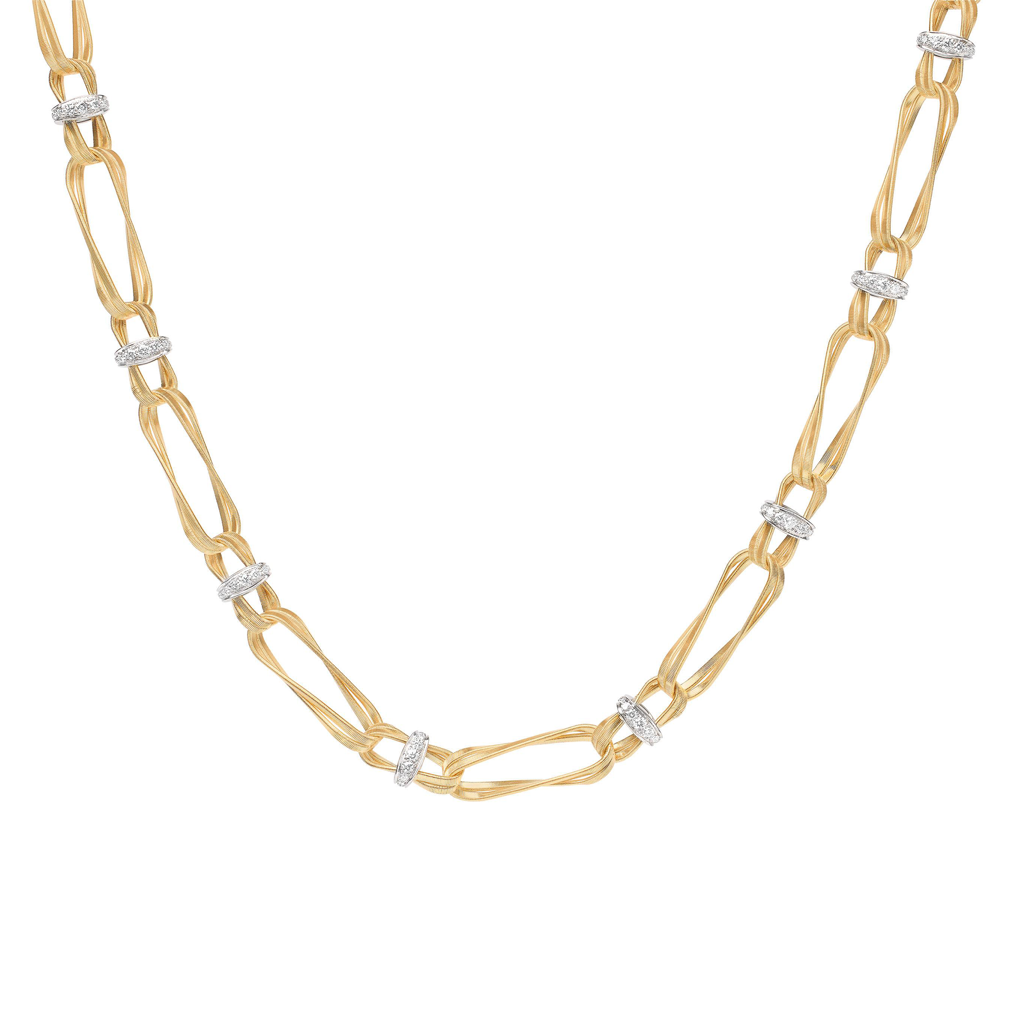 Marrakech Onde Halskette aus Gold mit Diamanten