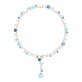 Paradise Y-Kette aus Gelbgold mit Topas-Mix