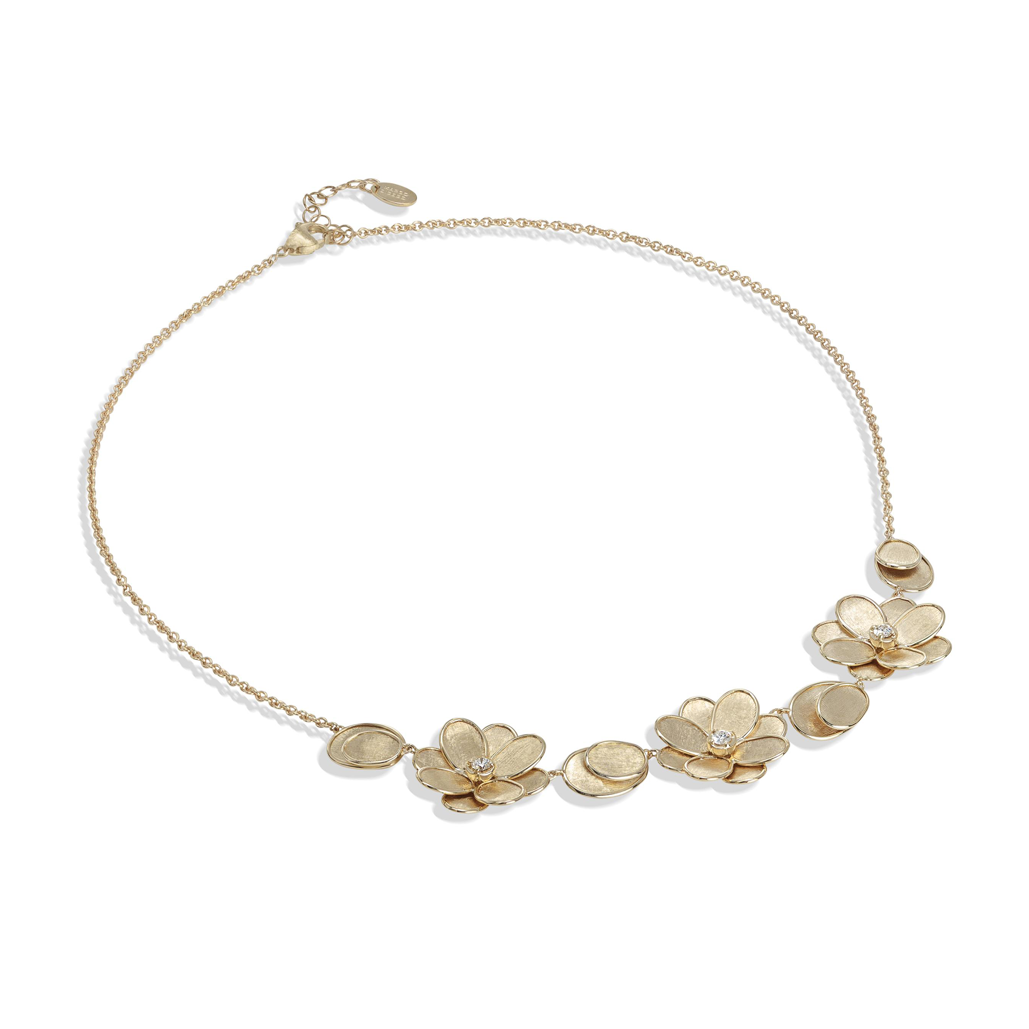 Petali Halskette aus Gelbgold mit Diamanten