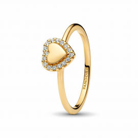 Gravierbarer Herz Strahlenkranz Ring