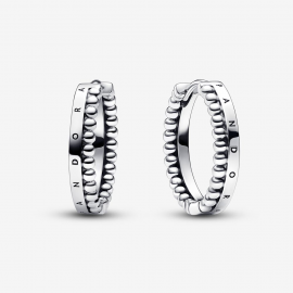 Pandora Signature Logo & Perlen Ohrringe