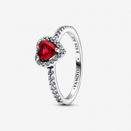 Ausgeprägtes Rotes Herz Ring