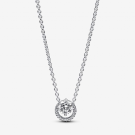 Funkelnder Runder Strahlenkranz Collier-Halskette